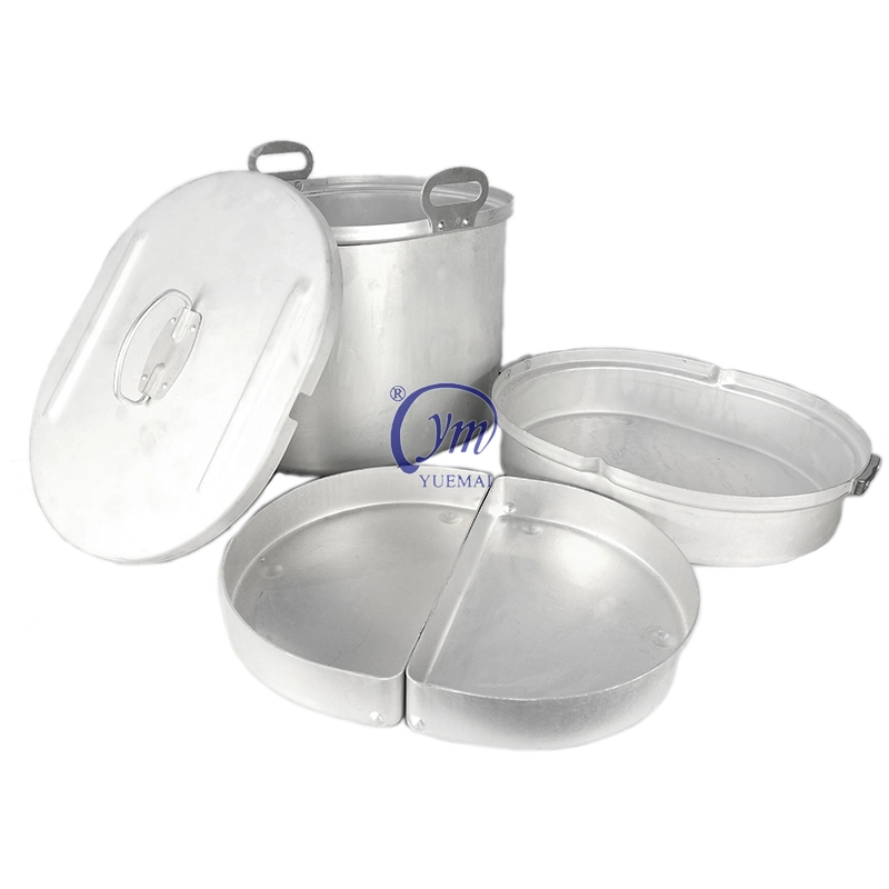 Camping Backpacking Hiking Large Capacity Lunch Box Army Style Mess Kit Tin 5 Parts in 1