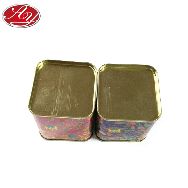 Fruit Tea Coffee Square Candy Food Gift Large Metal Tin Can