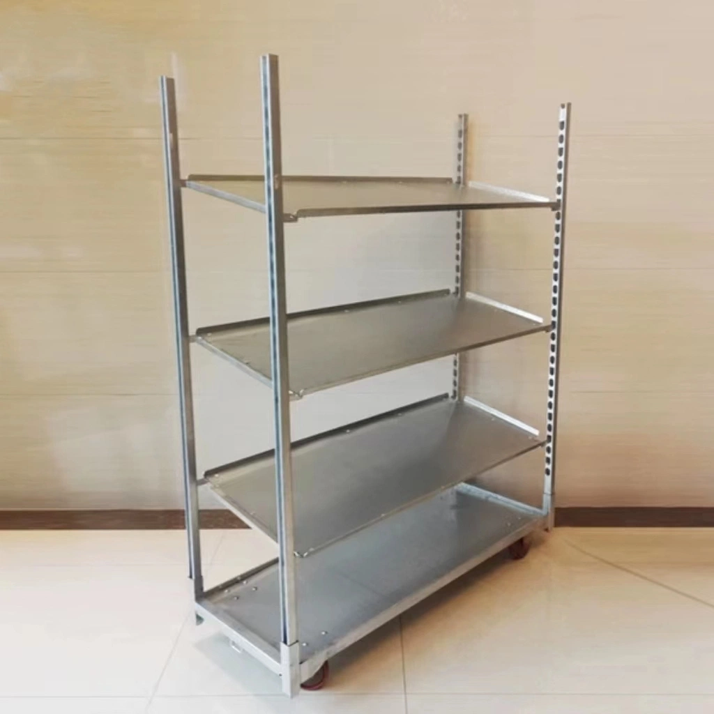 Folding Nesting Warehouse Storage Metal Wire Roll Container for European Supermarket