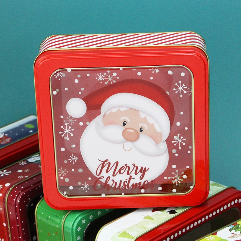 Custom Shaped Christmas Tin Box Cookies Wrapping Gift Box