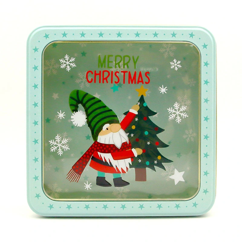 Custom Shaped Christmas Tin Box Cookies Wrapping Gift Box