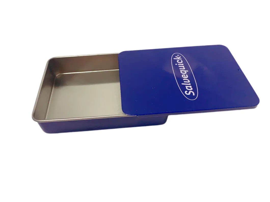 Factory Price Rectangle Metal Tin Box Packaging Tin Can Gift Tin with Sliding Lid Tin Box