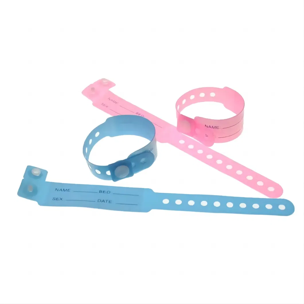 Medical Adult Child Identification Wristband PVC Plastic ID Bracelet