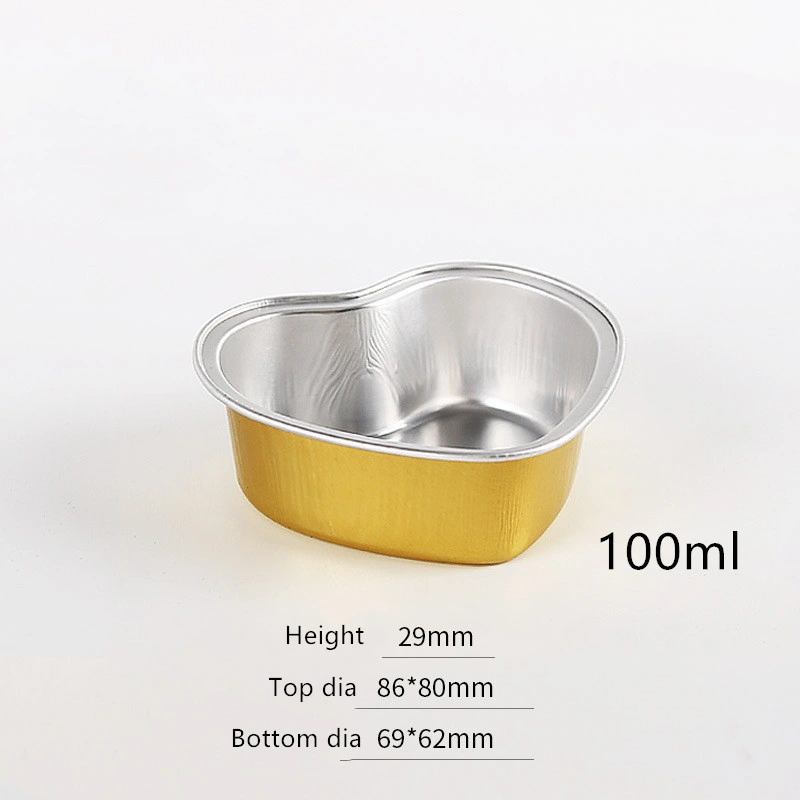 Gold Tin Foil Box Aluminum Foil Box Can Be Sealed Sealing Lunch Box Disposable Takeaway Packaging