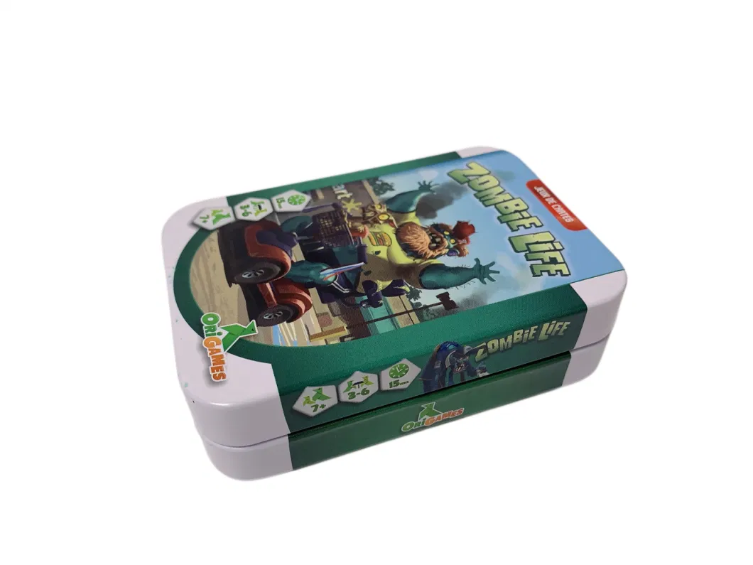 Factory Price Rectangle Playing Cards Tin Box Metal Tin for Poker Small Poker Tin Box Playing Cards Tin Box with Hinge