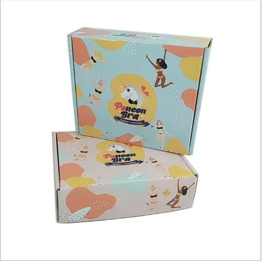 Color Clothing Cookies Macaron Folding Paper Packing Corrugated Carton Clothes Lingerie Cosmetic Courier Extra Hard Gift Tin Packaging Shipping Box Printing