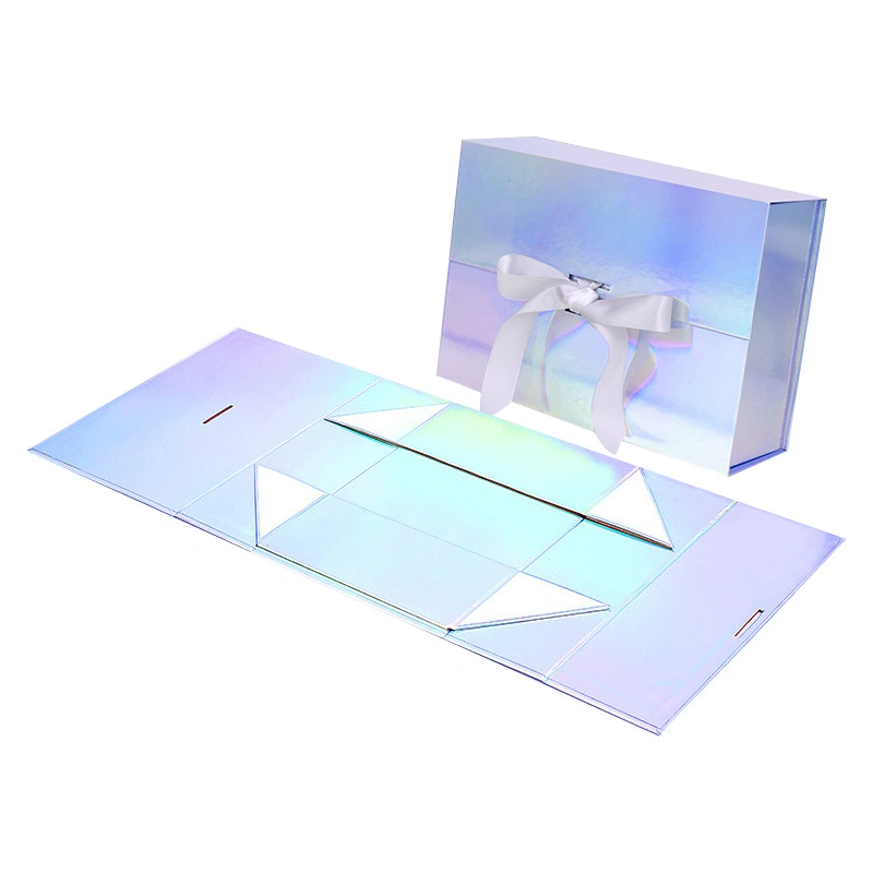 Metal Feel Gift Box Folding Paper Gift Packaging with High Quality