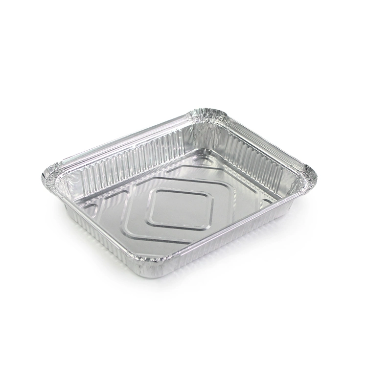 Eco-Friendly Tin Foil Tray Disposable Half-Size Baking Pans Aluminum Foil Container with Lids