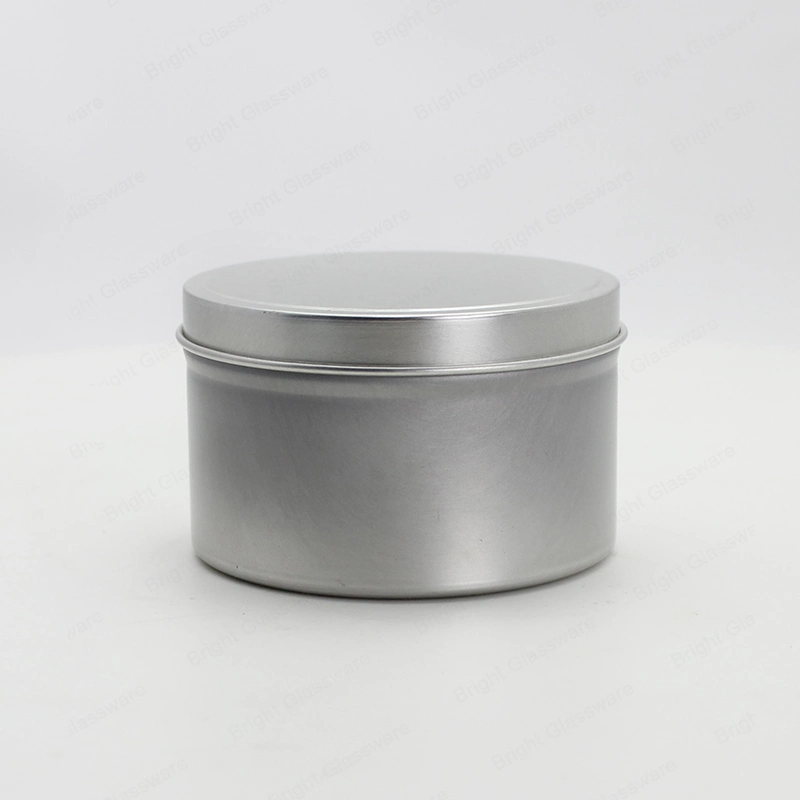 Custom Printing Empty Metal Packaging Container Tin Can Small Round Scented Candle Tin with Lid