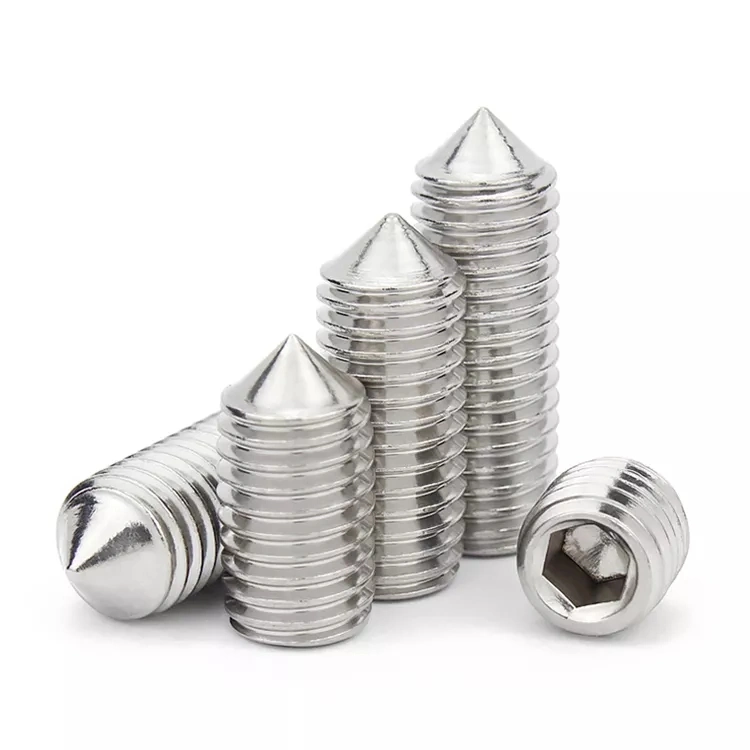 Stainless Steel Headless Hexagon Socket with Cone Point Set Screws DIN934