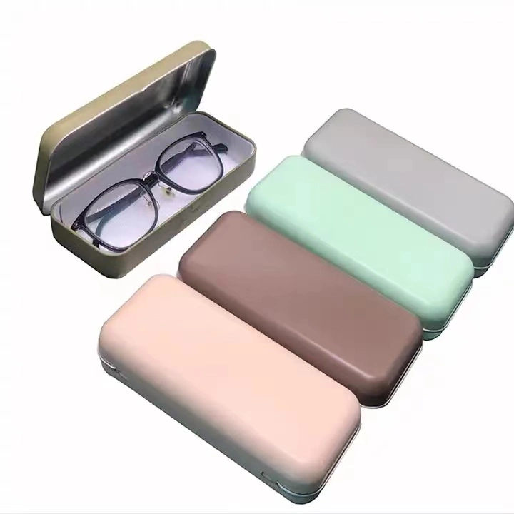 Various Custom Colored Glasses Metal Boxes with Hinged Boxes Pencil Cases