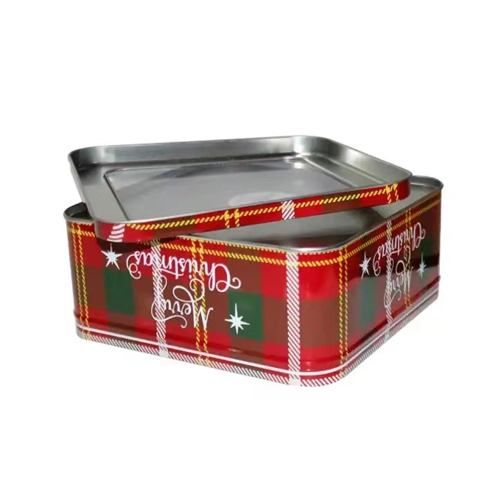 Best-Selling Decorative Wedding Gift Box Metal Christmas Tin Tin Transparent PVC Window