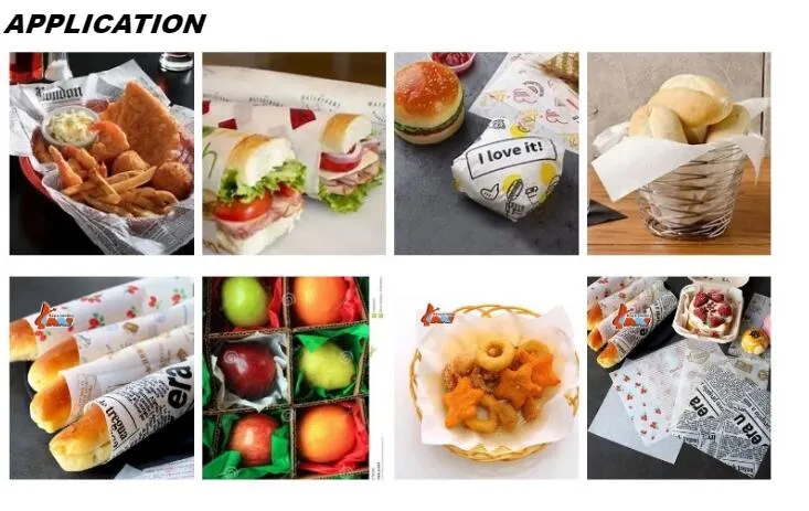 Fast Food Recycling Paper Packaging of Wax Greaseproof Paper