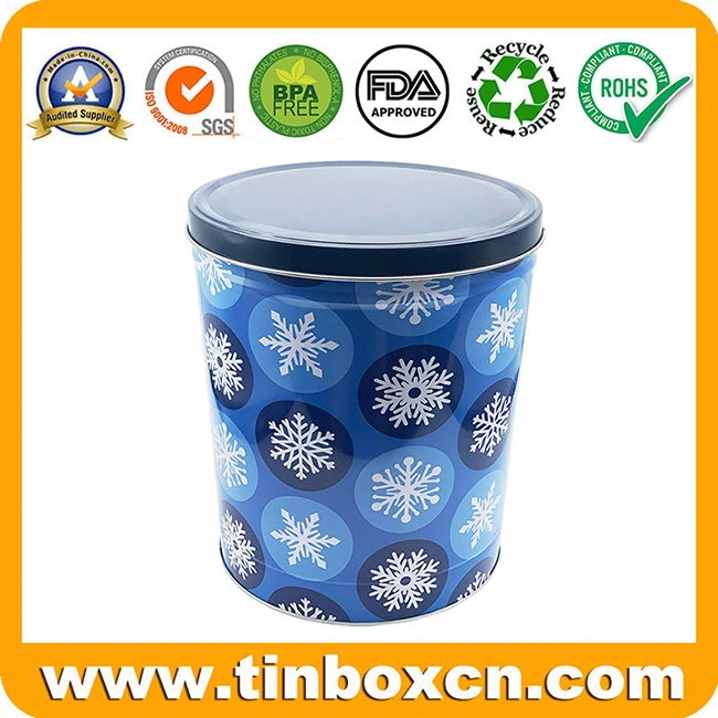 0.5/1/2/3.5/6.5 Gallon Metal Bucket Popcorn Tin with a Lid