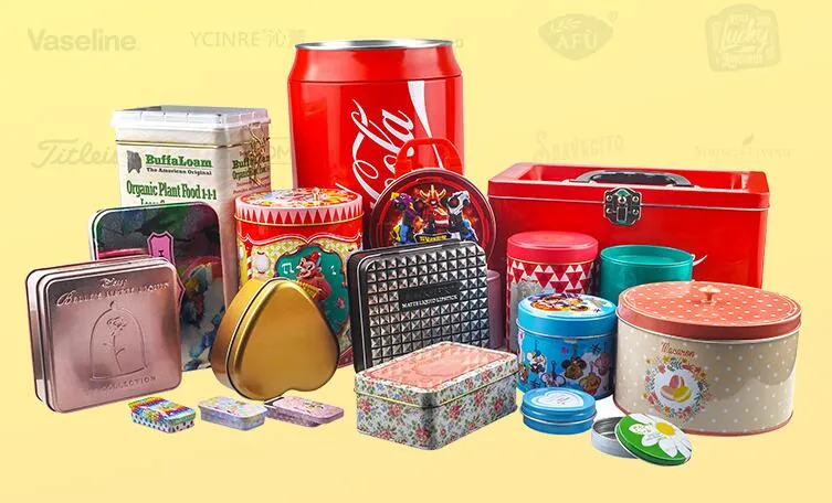 Customized Printing Holiday Candy Tin Gift Packaging Boxes