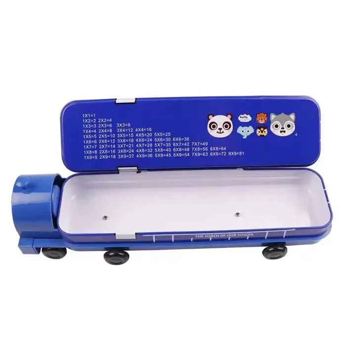 Can Be Customized Tin Train Shape Multi-Function Pencil Case Sharpener