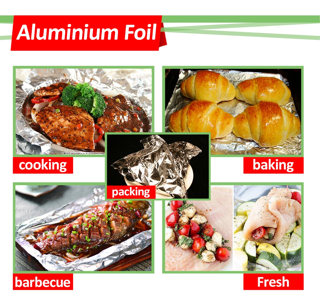 Household Food Aluminium Foil Roll Food Packing Tin Foil Paper