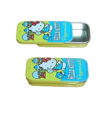 Rectangle Shape Candy Tin Metal Tin Can Small Sweet Tin Mint Tin Box with Sliding Lid Gift Packaging Tin Box