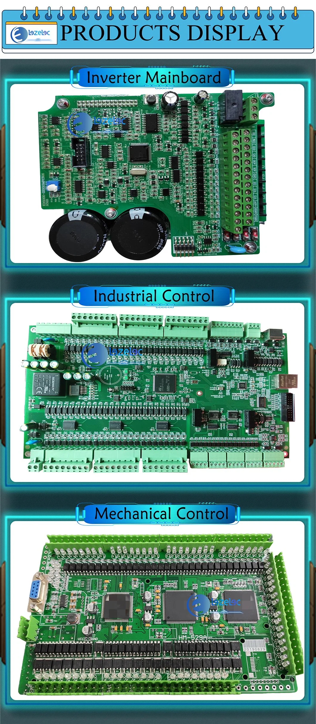 Design Schematic PCB Layout MCU Programming Structural Design Aoi /PCBA Testing