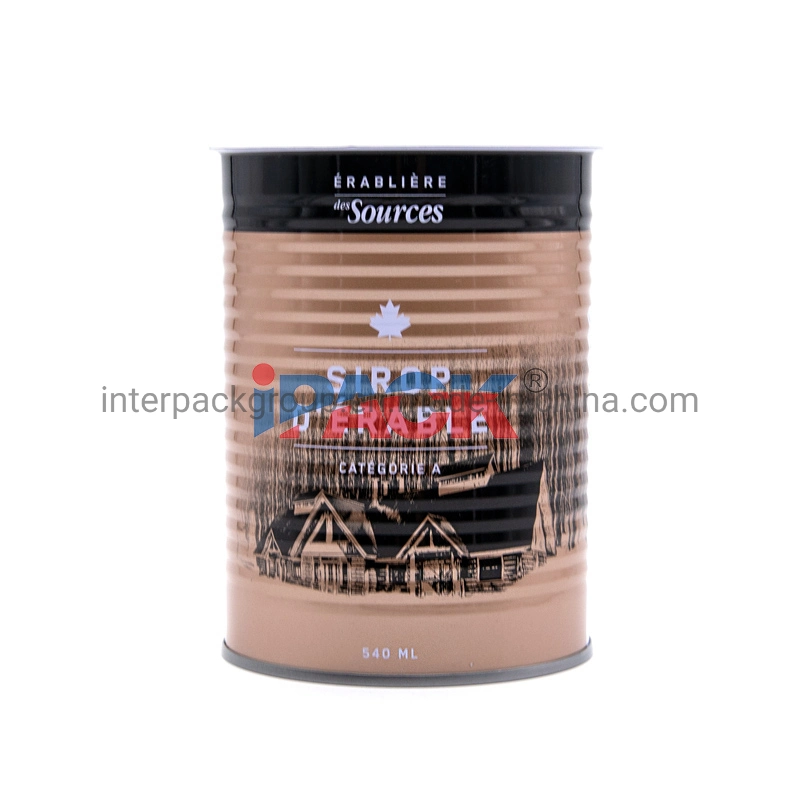 8116# Wholesale Printing Design Food Grade Internal White Lacquer Round Black Tins Metal Container with Eoe