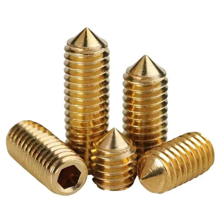 C3600 C27200...Yellow Brass Headless Hex Recessed Grub Screws for Locks