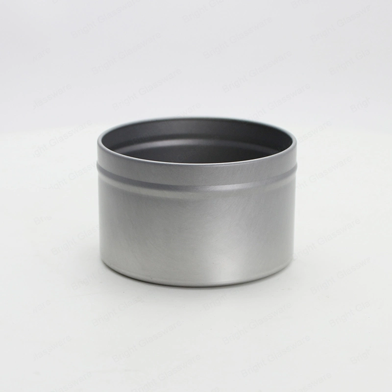 Custom Printing Empty Metal Packaging Container Tin Can Small Round Scented Candle Tin with Lid