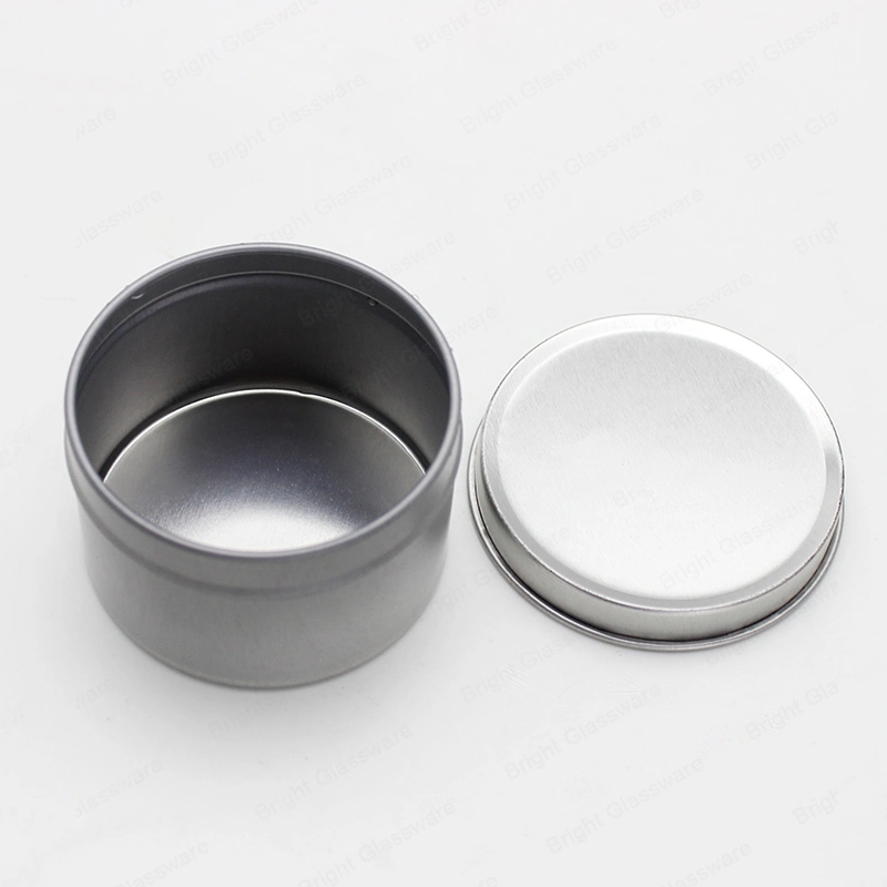 Custom Printing Empty Metal Packaging Container Tin Can Small Round Scented Candle Tin with Lid