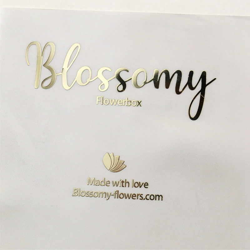 Custom Creative Metal Self Adhesive Label Sticker for Flower Box