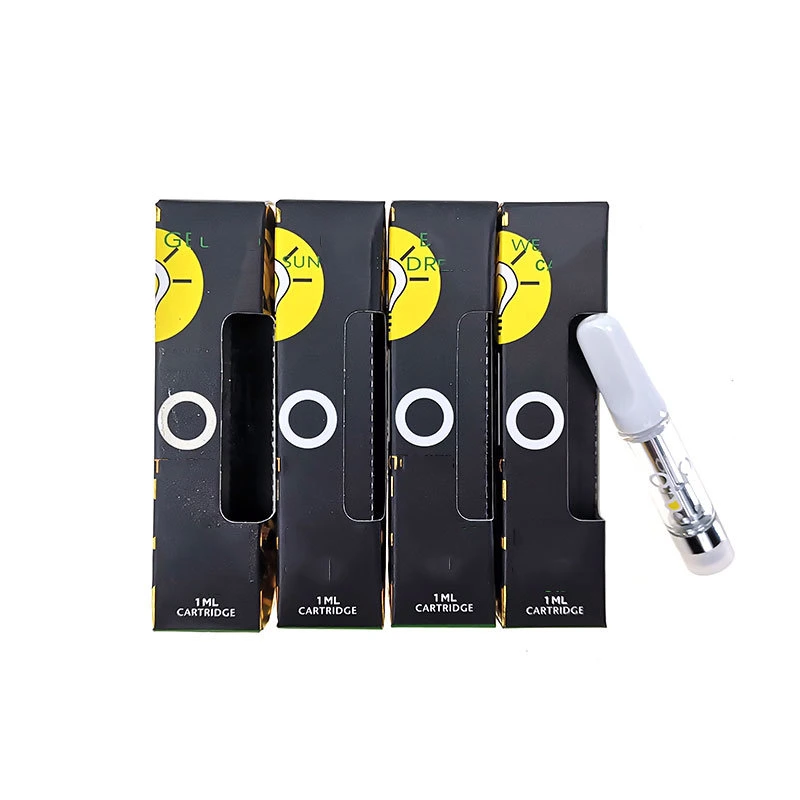 Glo Carts 0.8ml 1ml Ceramic Coil Thick Oil Atomizer Vape Cartridges Packaging 510 Thread Display Box