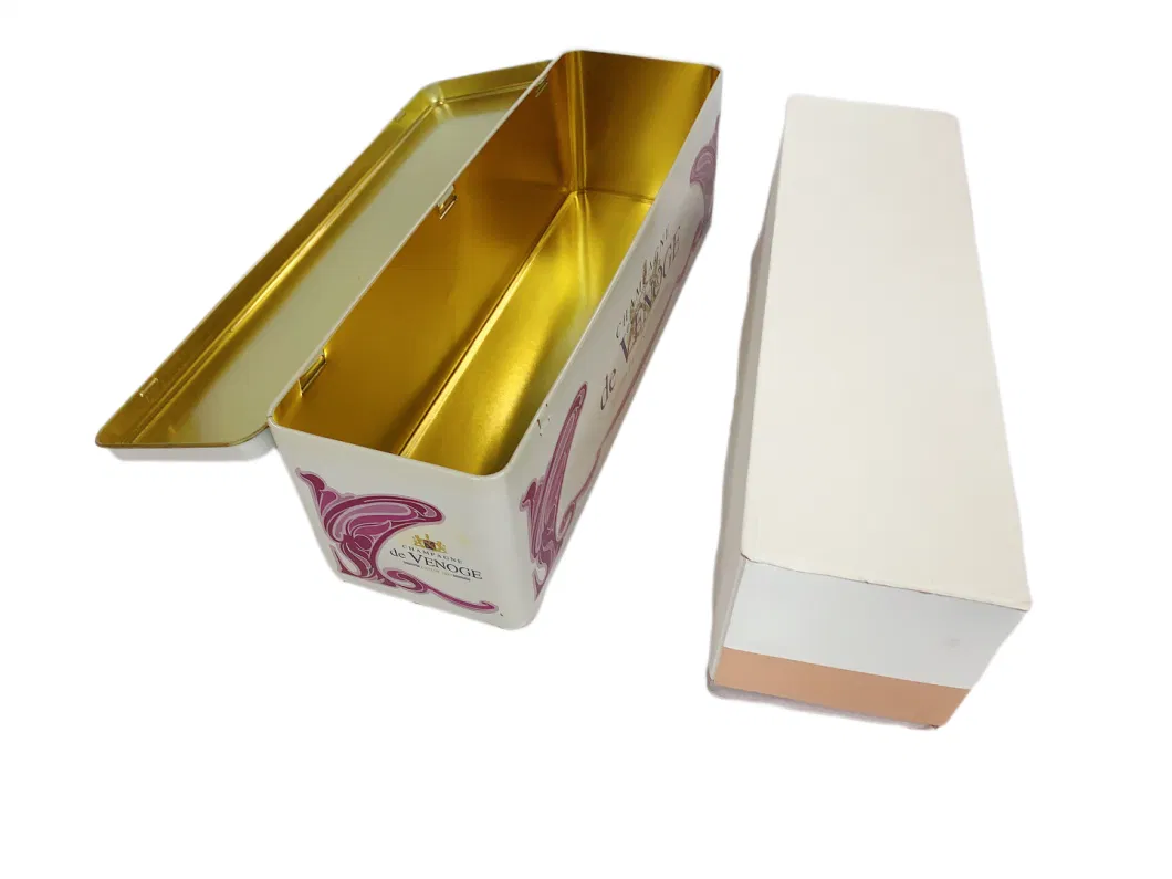 Factory Price Wine Tin Box Liquor Boxes Rectangle Tin Can Bottle Tin Wine Tin Gift Tin Box