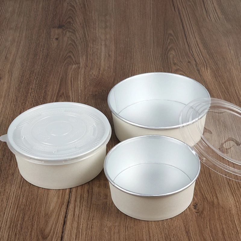 1000ml 1500ml Tin Foil Paper Bowl Take-out Food Containers with Pet Lid