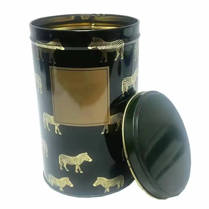 Custom High Quality Tin Container Round Tube Tin Box Metal Tea Tin