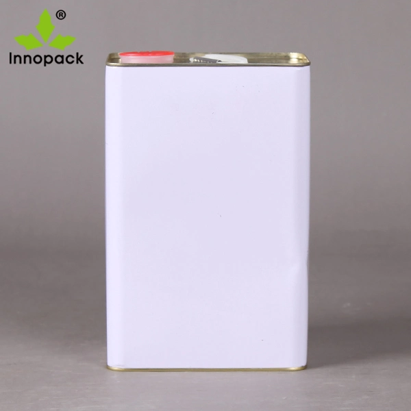 Food Grade 3L Metal Tin Container with Plastic Cap and Handle Wholesale