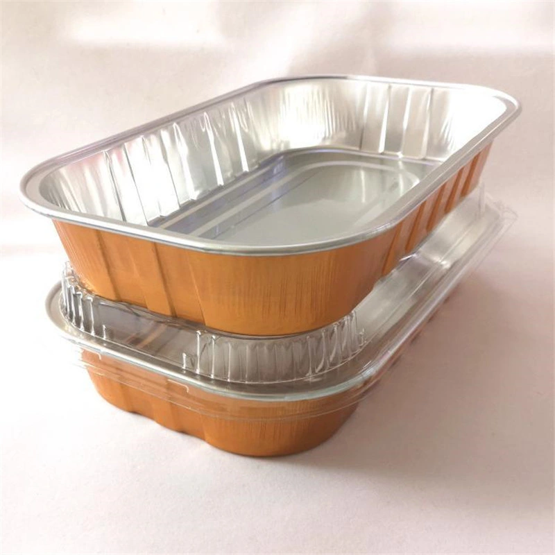 Golden Seal Tin Foil Lunch Box High-End Takeaway Roast Fish Roast Duck Package Tin Foil Box