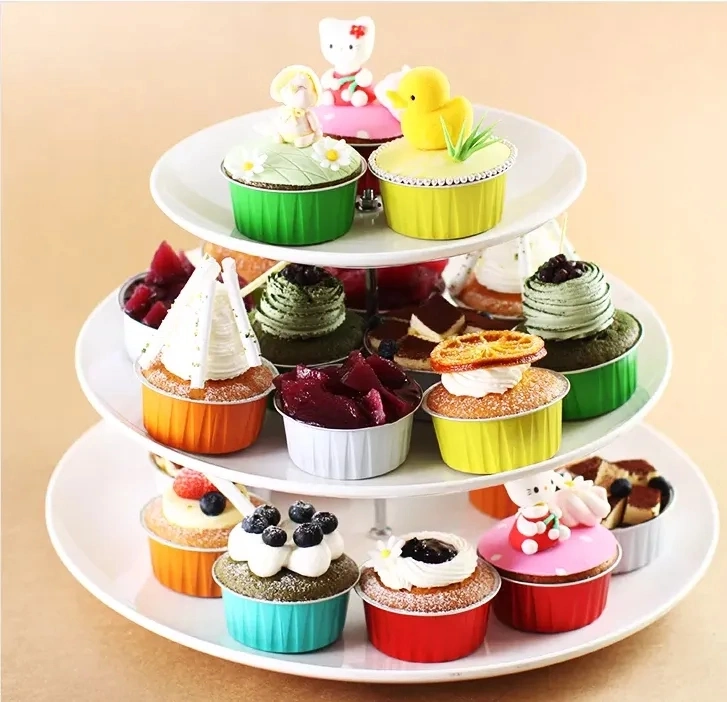 Microwave Oven Safe Baking Mold Aluminum Foil Cake Cup Disposable Baking Rectangular Muffin Tin Mousse Cheese Box with Clear Lid