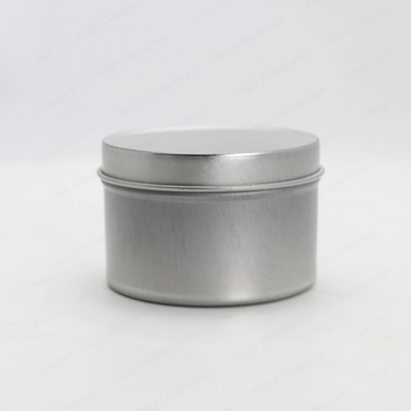 Custom Printing Empty Metal Packaging Container Tin Can Small Round Scented Candle Tin with Lid