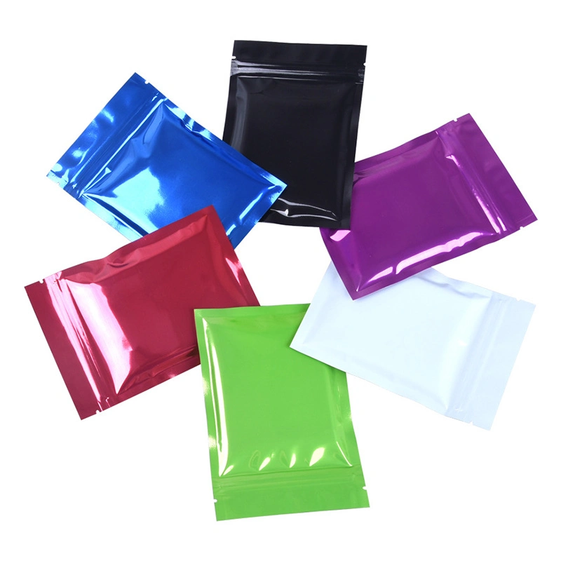 Hot-Stamping Aluminum Foil Food Packaging Bio-Degradable Ziplock Printed Mylar Holographic Bag Water Child Proof Stand up Colorful Sealed Golden Container