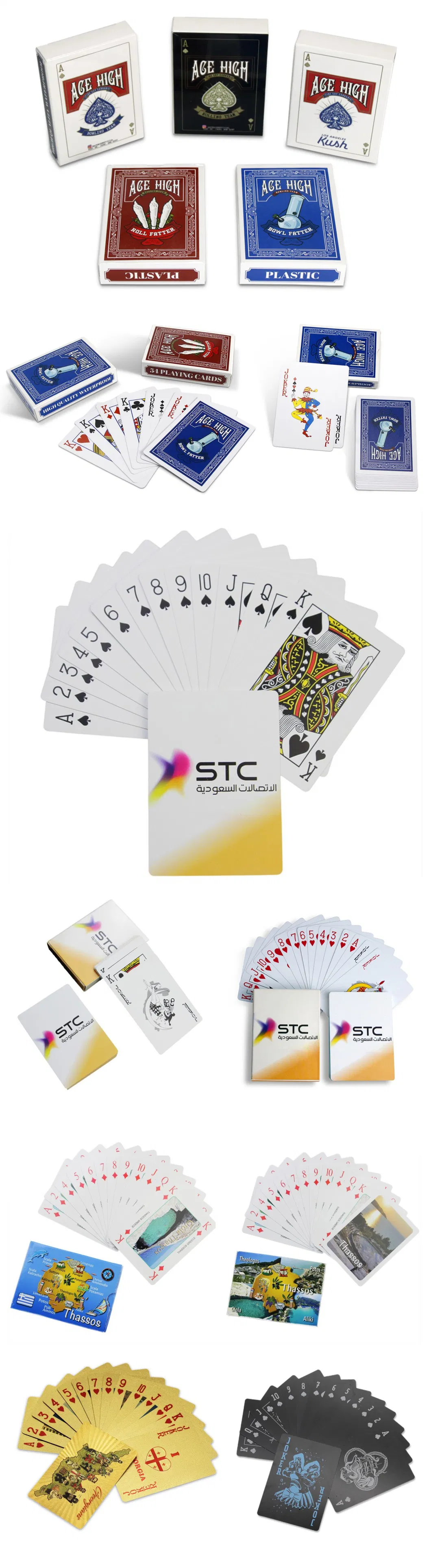 2023 Hot Sale Custom Playing Cards Printing Poker PVC Waterproof Plastic Saudi Arabia Playing Card