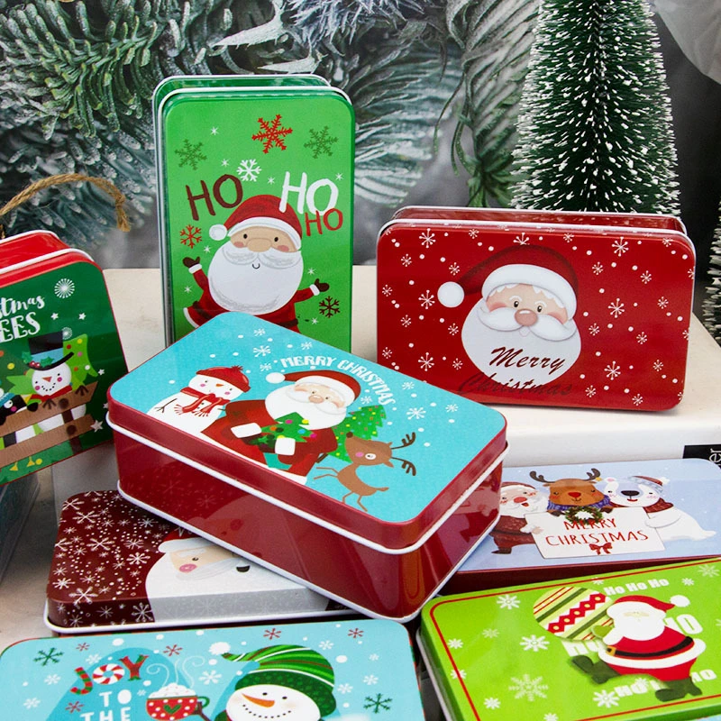 Custom Shaped Christmas Tin Box Cookies Wrapping Gift Box