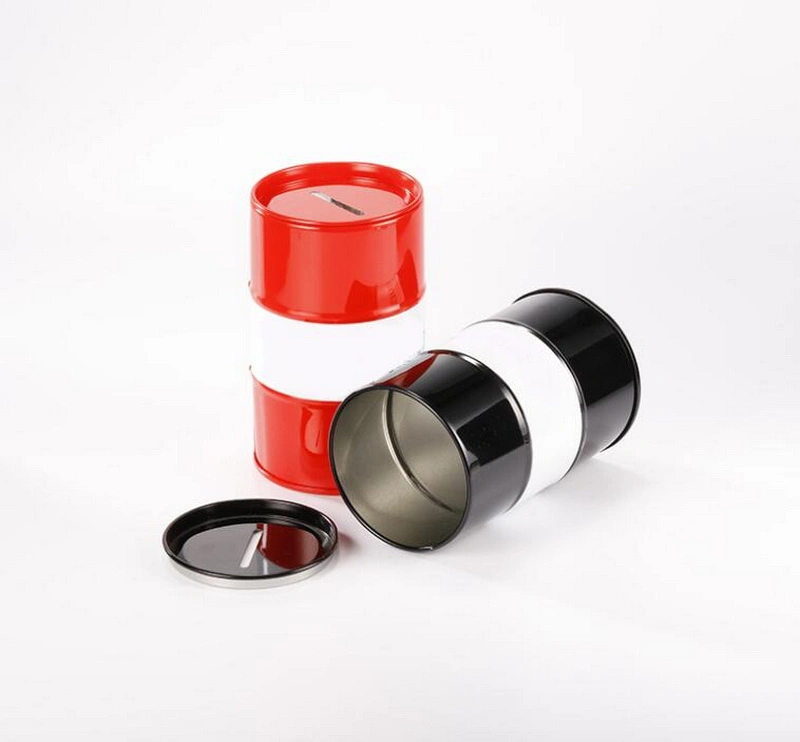 New Design Round Tin Coin Bank Small Metal Money Box