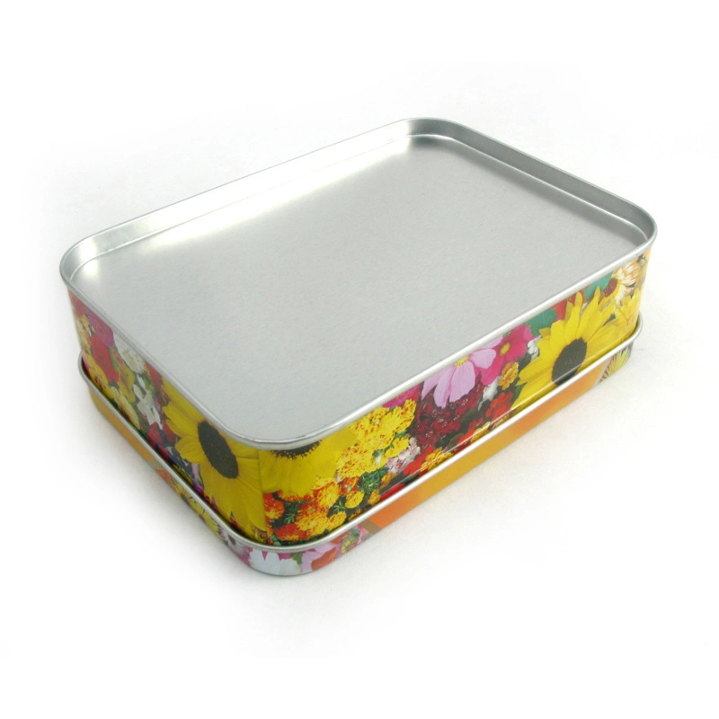 Custom Nice Printed Rectangular Herb Plant Flower Vegetable Seeds Packaging Tin Box