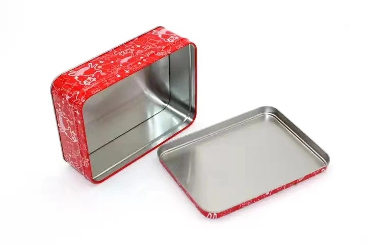 Wholesale Rectangular Stackable Candy Chocolate Biscuit Tin Box Christmas Gift Metal Tin