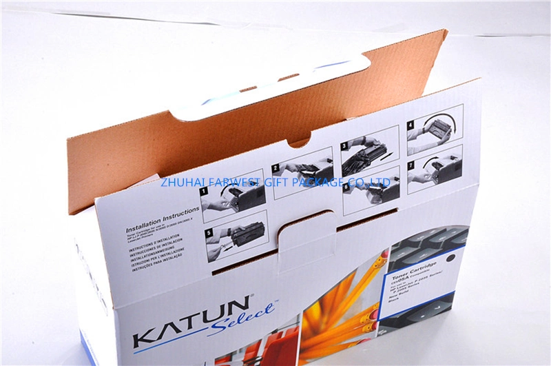 Good Design Corrugated Box for Toner Cartridge Packaging Ink Box Wholesale