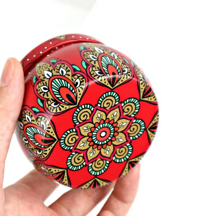 Custom Print Small Round Tin Box Luxury Soy Wax Metal Tin