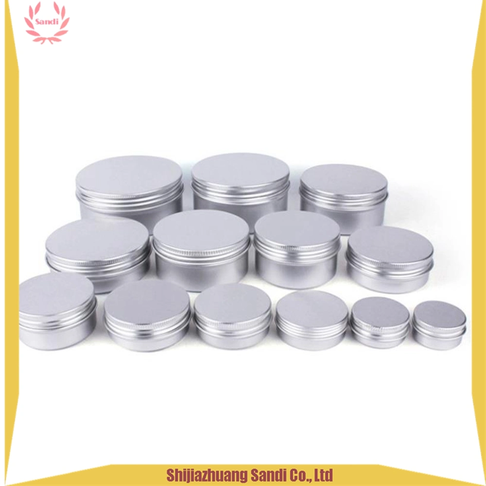 Empty Storage Container Bottle Aluminum Cosmetic Jars 5g 10g 15g 20g Silver Black Metal Aluminum Tin