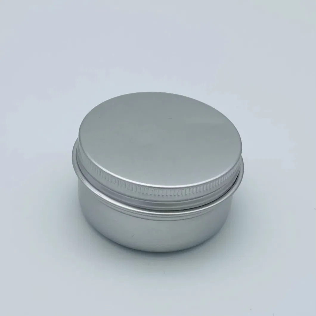 Free Sample 30g/50g/60g/80g Hot Sales Silver Aluminum Tins Jar for Eye Facial Mask Cream Jar