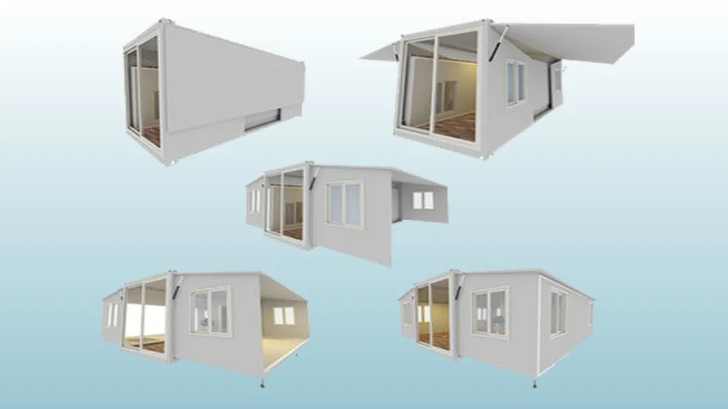 Steel Metal Portable Prefab Prefabricated House Expandable Container House with Two Bedrooms