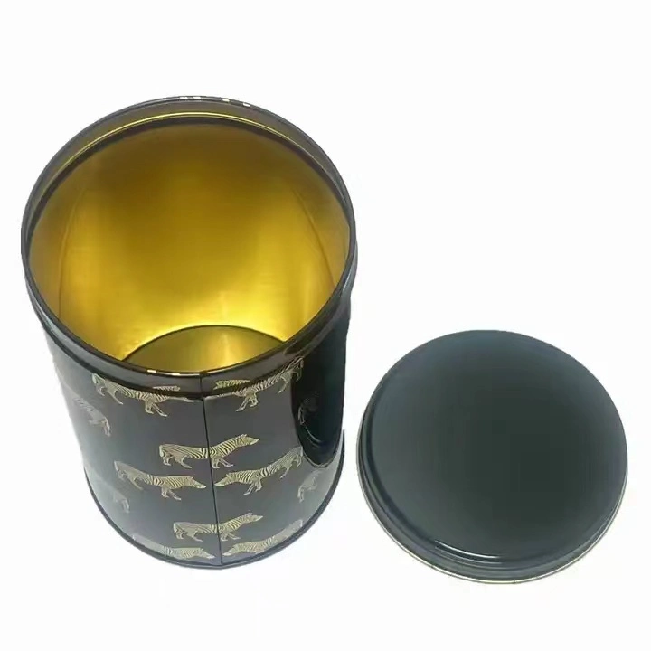 Custom High Quality Tin Container Round Tube Tin Box Metal Tea Tin