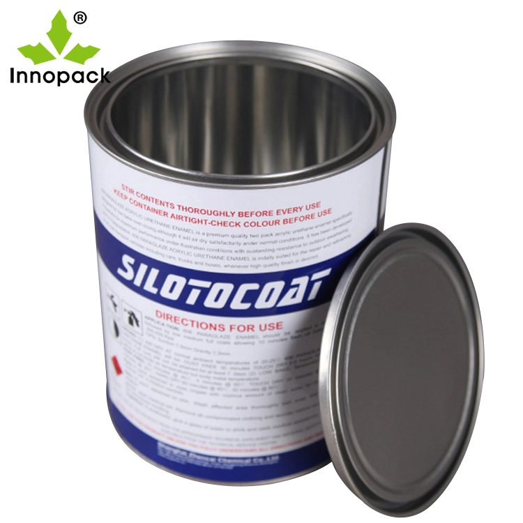 1 Gallon Paint Round Metal White Small Tin Can