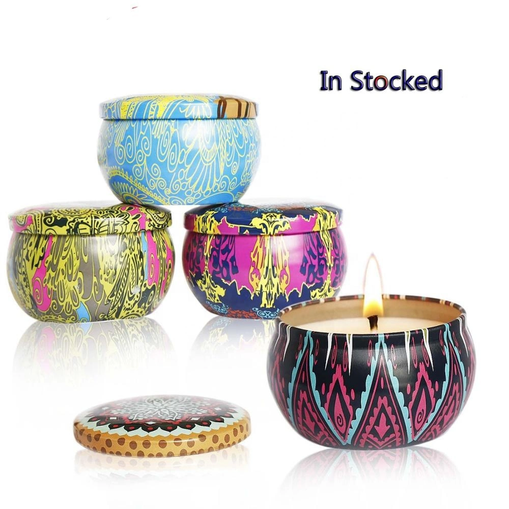 Empty Tins for Candle Making Decorative Candle Tins Wholesale Candle Tins 8 Oz